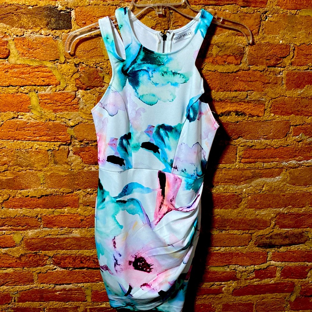 Hello Molly mini wrap bright dress wedding guest